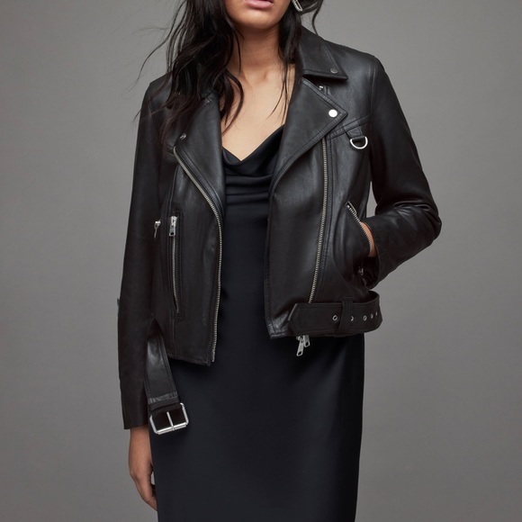 COPY - All Saints Gidley Leather Jacket - Picture 2 of 9